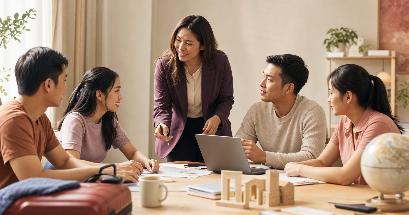 Asian workers preparing for international job opportunities
